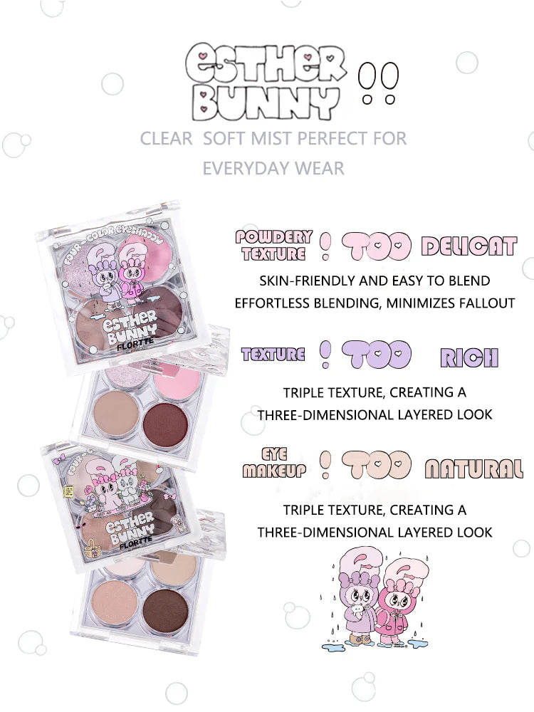 Esther Bunny Four Colour Eyeshadow Palette